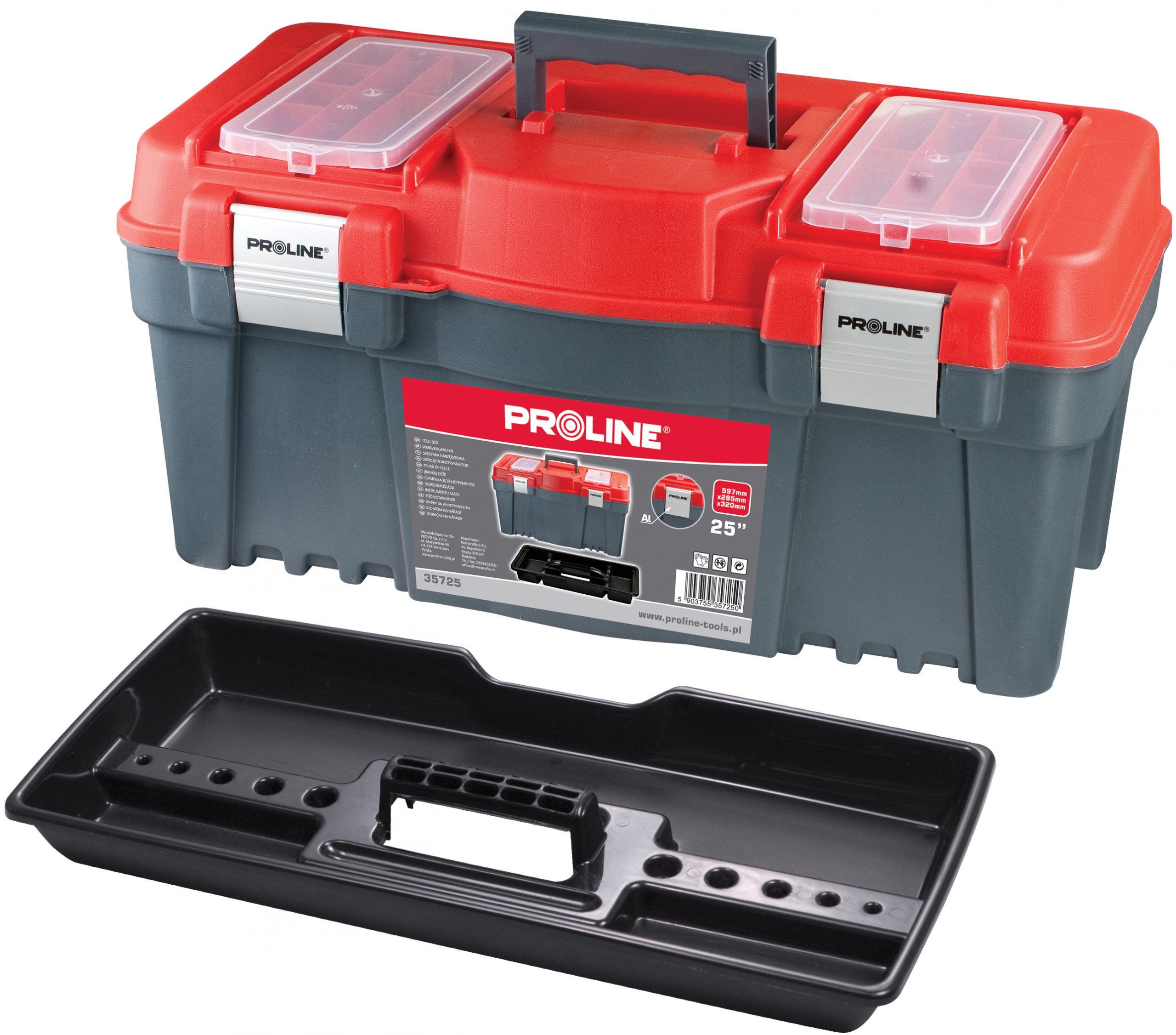KOVČEK S KOVINSKIMI ZAPONKAMI 55x26,7x27 PROFIX 35722