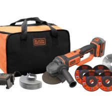 BRUSILNIK KOTNI AKU 18V 4.0Ah + 5 PLOŠČ Black & Decker BCG720M1A5