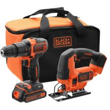 AKU SET UDARNI VRTALNIK IN VBODNA ŽAGABATERIJA,POLNILEC IN TORBA Black & Decker BCK22S1S