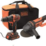 AKU SET UDARNI VRTALNIK IN KOTNI BRUSILNIK 18VBATERIJA,POLNILEC IN TORBA Black & Decker BCK24D2S