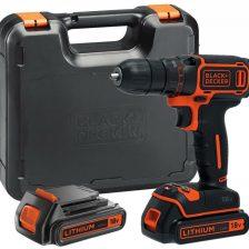 AKU VRTALNIK/VIJAČNIK 18 V 1,5 Ah 2 BATERIJI, POLNILEC IN KOVČEK Black & Decker BDCDD186KB