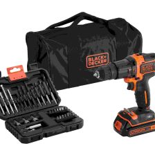 AKU UDARNI VRTALNIK 18 V 1,5 Ah S PRIBOROM32 DELNI SET + STORAGE BAG Black & Decker BDCHD18S32
