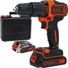 AKU UDARNI VRTALNIK/VIJAČNIK 18 V  1,5AhKOVČEK, 2 BAT. Black & Decker BDK188KB