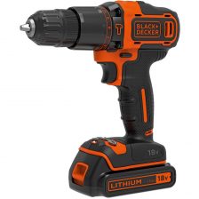 AKU UDARNI VRTALNIK 18 V 1,5 Ah 5 DELNI PRIBOR IN KOVČEK Black & Decker BDOHD18K1A