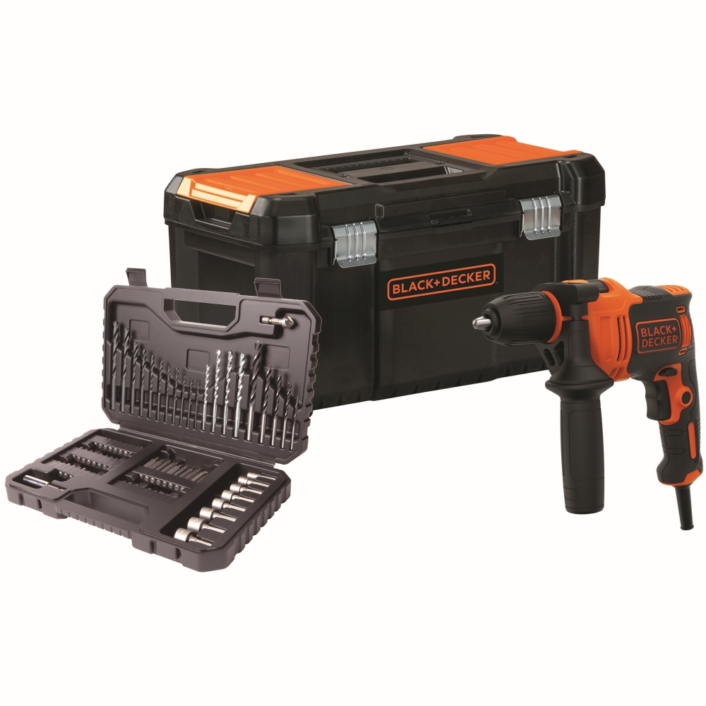 UDARNI VRTALNIK 710 W V KOVČKU80-DELNI SET PRIBORA,.. Black & Decker BEH710KA80