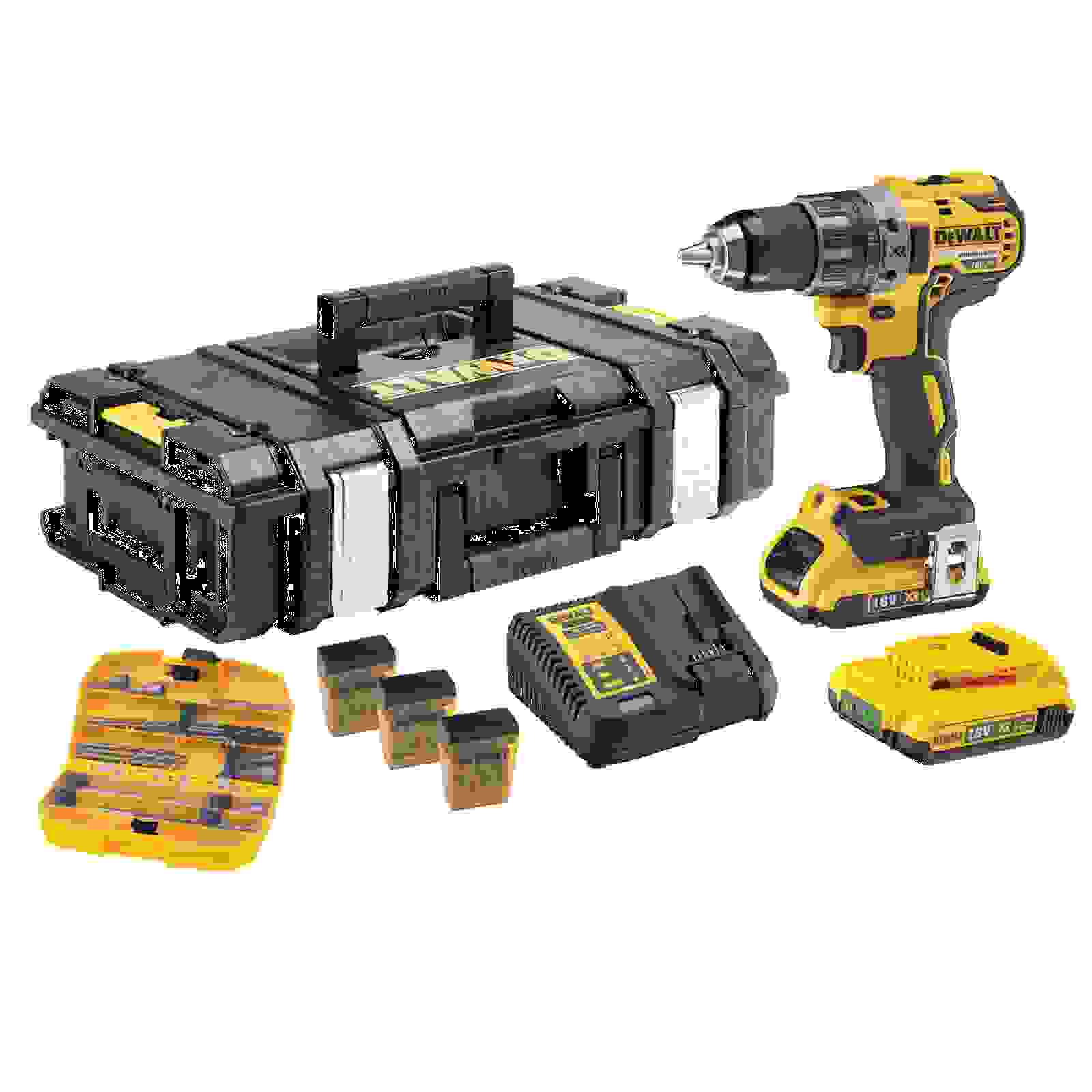 AKU VRTALNIK 18V S PRIBOROM V DS1502 BAT.,POLNILEC,KOV.ZAPONKA,MAGN.NOSILEC NASTAVKOV Dewalt DCK791D2KX
