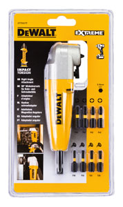 GLAVA ZA KOTNO VIJAČENJE Z NASTAVKISet Right Angle Attachement+s'driving IR Dewalt DT71517T