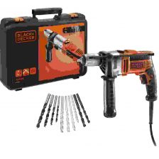 VRTALNIK UDARNI DVOHITROSTNI 750 W + SETKOVČEK IN 10-DELNI PRIBOR Black & Decker KR7532KA