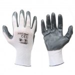 ROKAVICE L NITRILE SIVO-BELE PROFIX L220309K