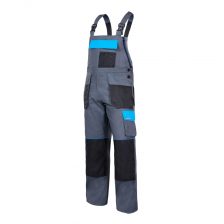HLAČE Z NARAMNICAMI SIVO-MODRE 100% BOMBAŽ "S" LAHTI L4060448