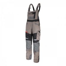 HLAČE Z NARAMNICAMI KAKI-ČRNE RAZTEGLJIVE L LAHTI L4060903