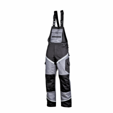 HLAČE Z NARAMNICAMI REFL. TRAKOVI, ČRNO-SIVI, 2XL LAHTI L4061305
