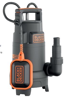 VODNA ČRPALKA 750 W ZA UMAZANE VODE, 230 V 50 Hz Black & Decker BXUP750PTE