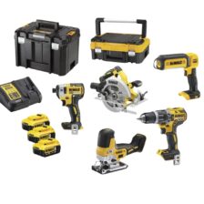 5-DELNI SET AKU ORODJA 18V 5.0 Ah Z DVEMA KOVČKOMA Dewalt DCK500P3T