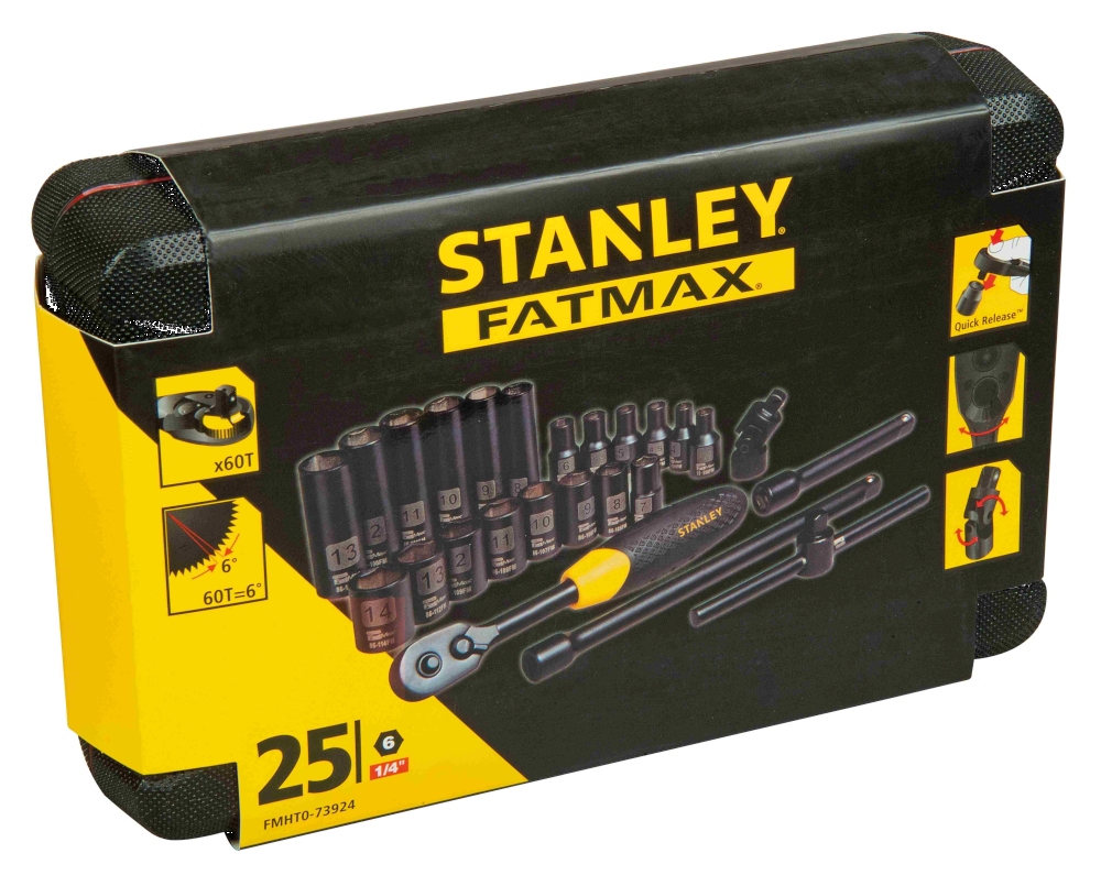 25 DELNA GARNITURA KLJUČEV 1/4"FATMAX IN VILIČASTO NATIČNI Stanley FMHT0-73924