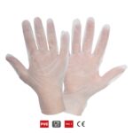 ZAŠČITNE VINILNE ROKAVICE 7 ( S ), 100 KOS LAHTIBARVA BELA PROFIX L240607B