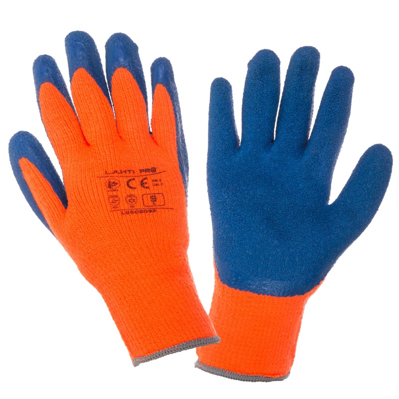 ROKAVICE ZAŠČITNE Z LATEKSOM ORANŽNE 11 PROFIX L250211K