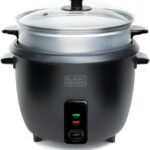 KUHALNIK RIŽA 700W 1,8 Lžlica, skodelica in naprava za kuhanje v pari Black&Decker BXRC1800E