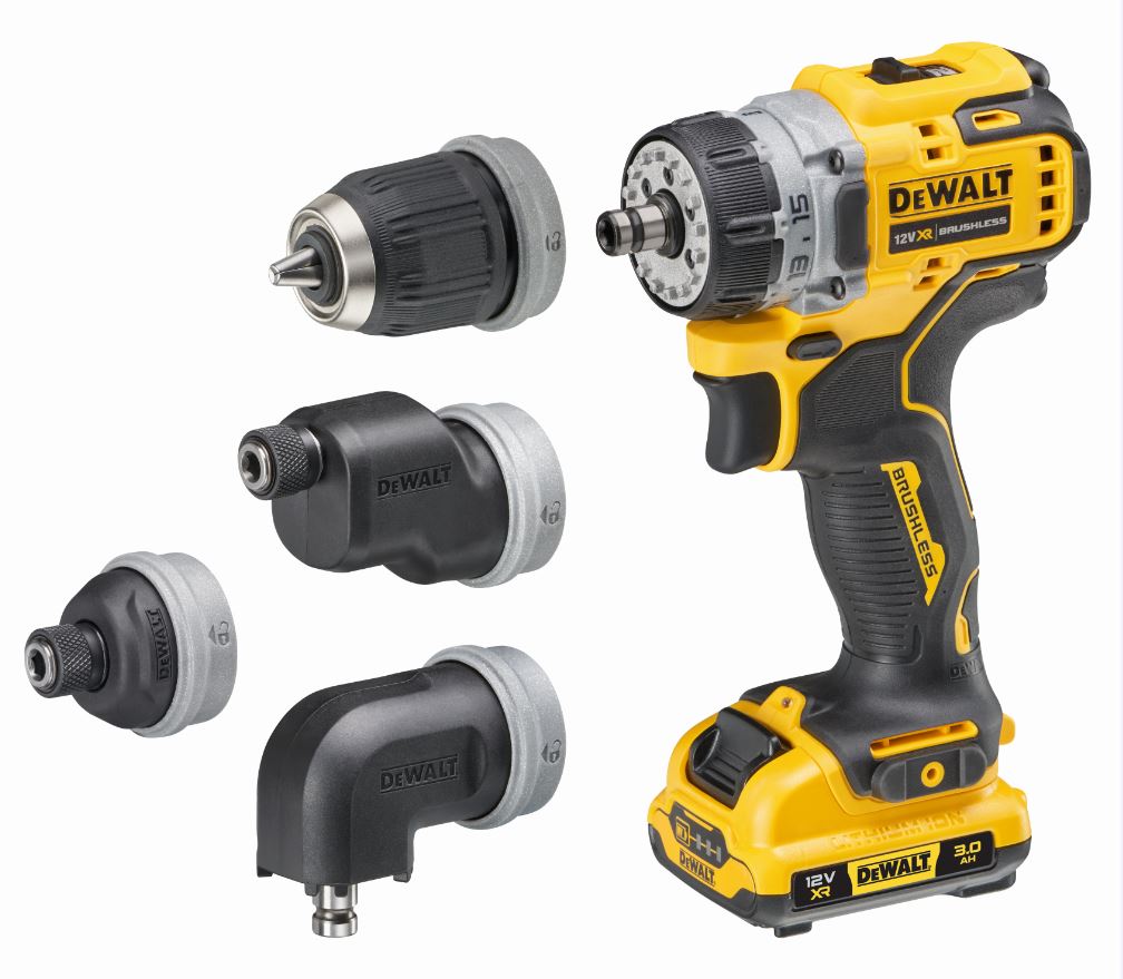 AKU UDARNI VEČGLAVNI VRTALNIK/VIJ. 12V Z DODATKI4 RAZLIČNE GLAVE, 2x3Ah BATERIJA, POLNILNIK Dewalt DCD703L2T