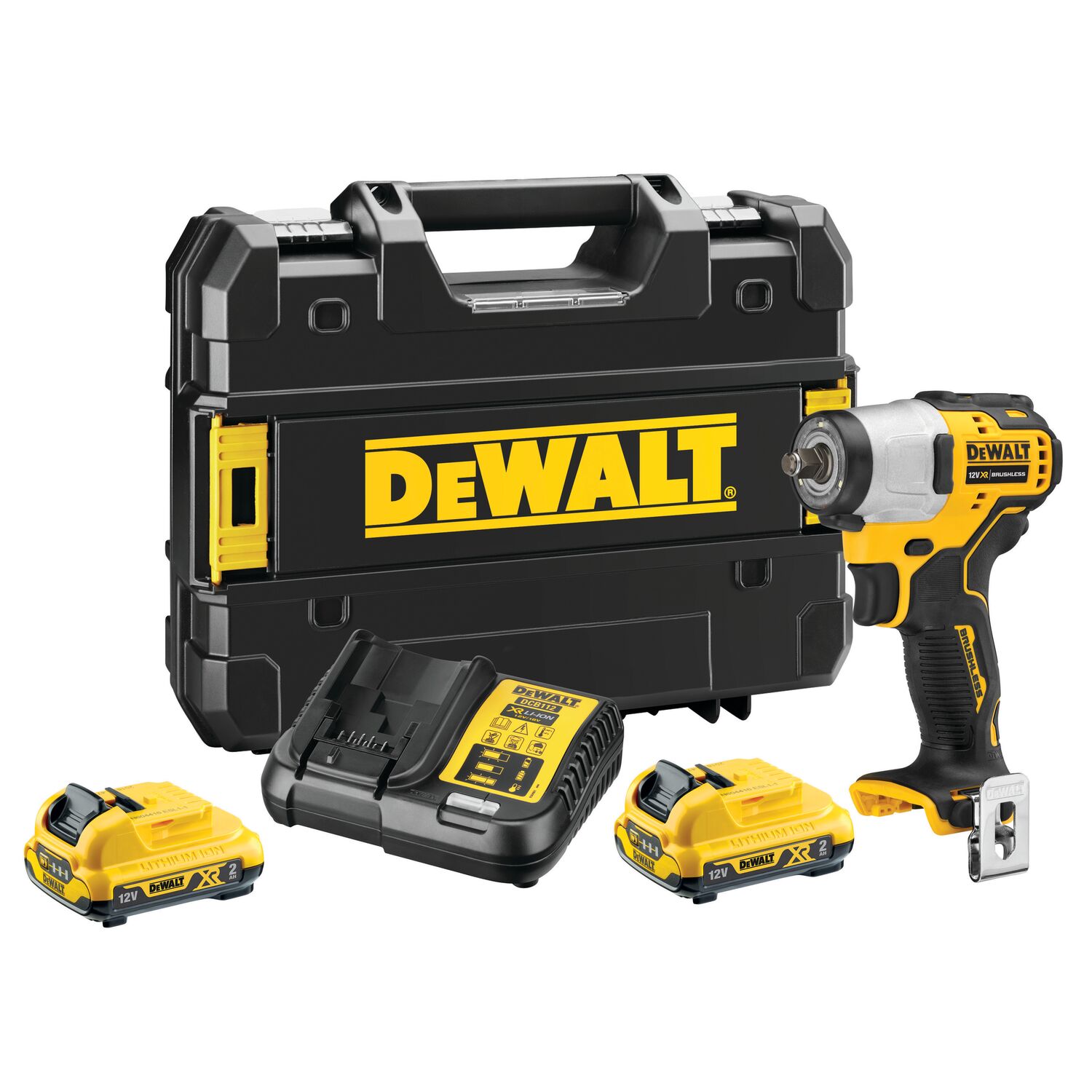 VIJAČNIK UDARNI AKU 12V 2,0Ah TSTAK KOVČEK2 BATERIJI IN POLNILEC Dewalt DCF902D2
