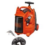 KOMPRESOR 5L, 10bar, 1,1kW + pihalna pištola + 5m spiralna cev Black&Decker BD 195-5-MY-T