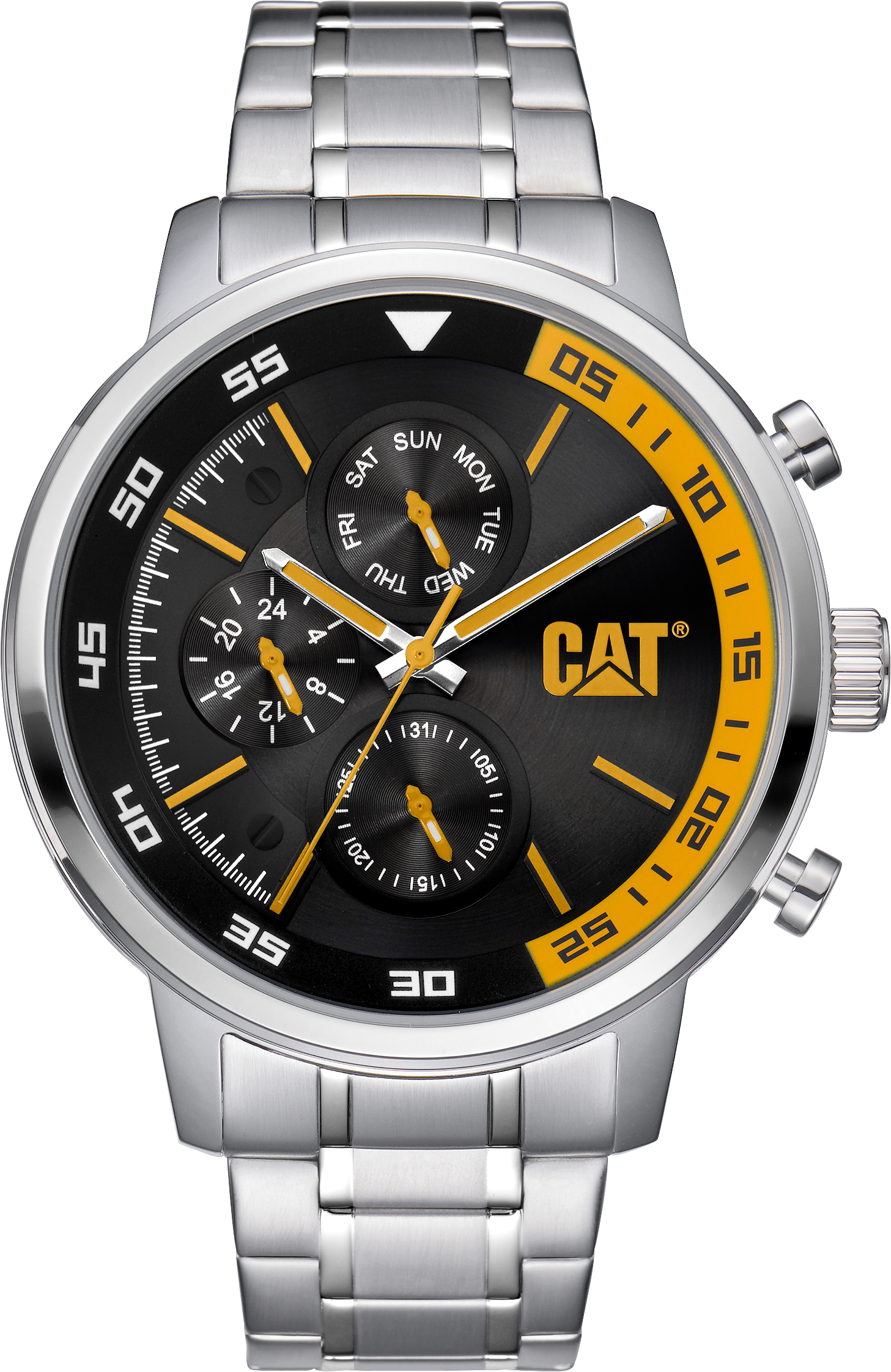 URA ZAPESTNA SAIL MULTI ČRNO-RUMENA NERJAVEČE JEKL CAT CAT AK.149.11.127