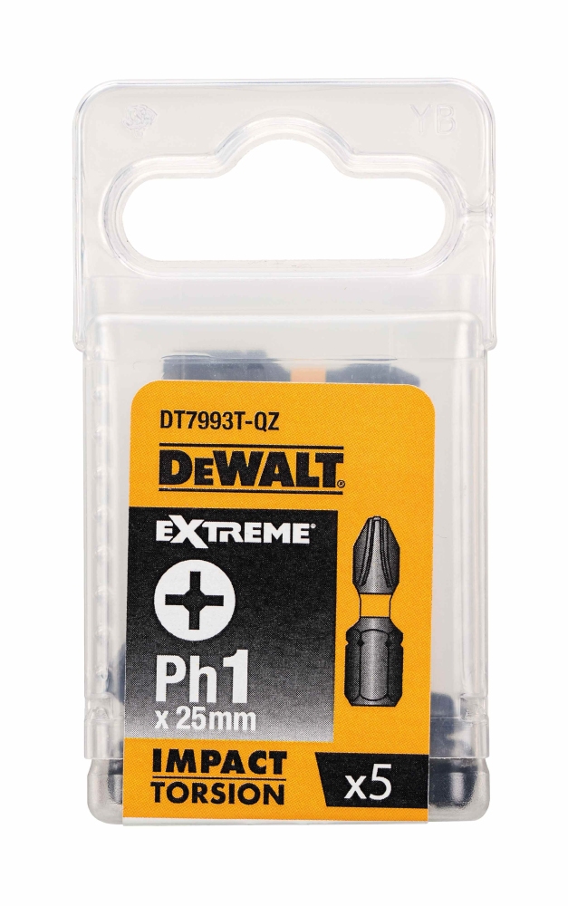 VIJAČ PH1/25 EXTREME ZA UDAR. VIJAČ. 5KOM Dewalt DT7993 - slika 2