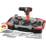 AKU VRTALNIK/VIJAČNIK 18V 2X1,5Ah ORGANIZATOR160 RAZLIČNIH DODATKOV Black&Decker BCD001BAST