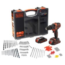 AKU UDARNI VRTALNIK/VIJAČNIK 18V 2x1,5AhKOVČEK + RAZLIČNI DODATKI Black&Decker BDCHD18BOA