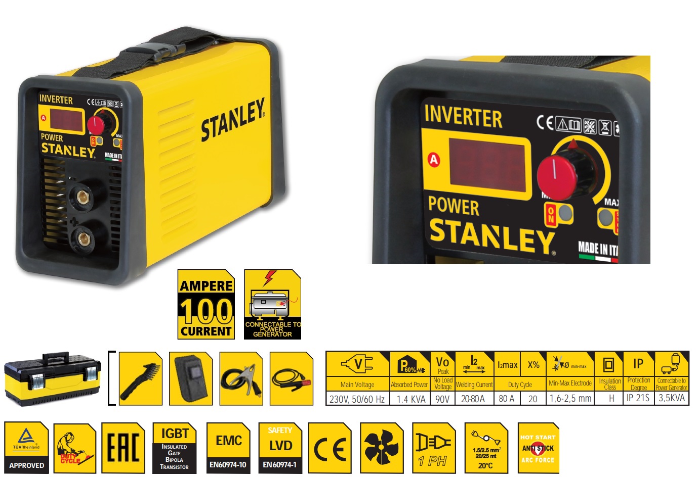 NLS VARILNI APARAT 4,0 KW 230V, 50-60HZ +DODATKI Stanley POWER 100