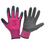 ROKAVICE LATEX ČRNO-ROZA "8" M LAHTI L212008K