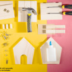 LESENA PTIČJA HIŠICA Z DODATKI 3/1BARVA KLADIVO IZVIJAČ Stanley WDCBW