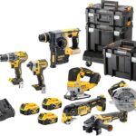 7 DELNI SET AKU 18V XR 3X5Ah TSTAKDCD796+ DCF887 + DCH273+DCG405  Dewalt DCK755P3T