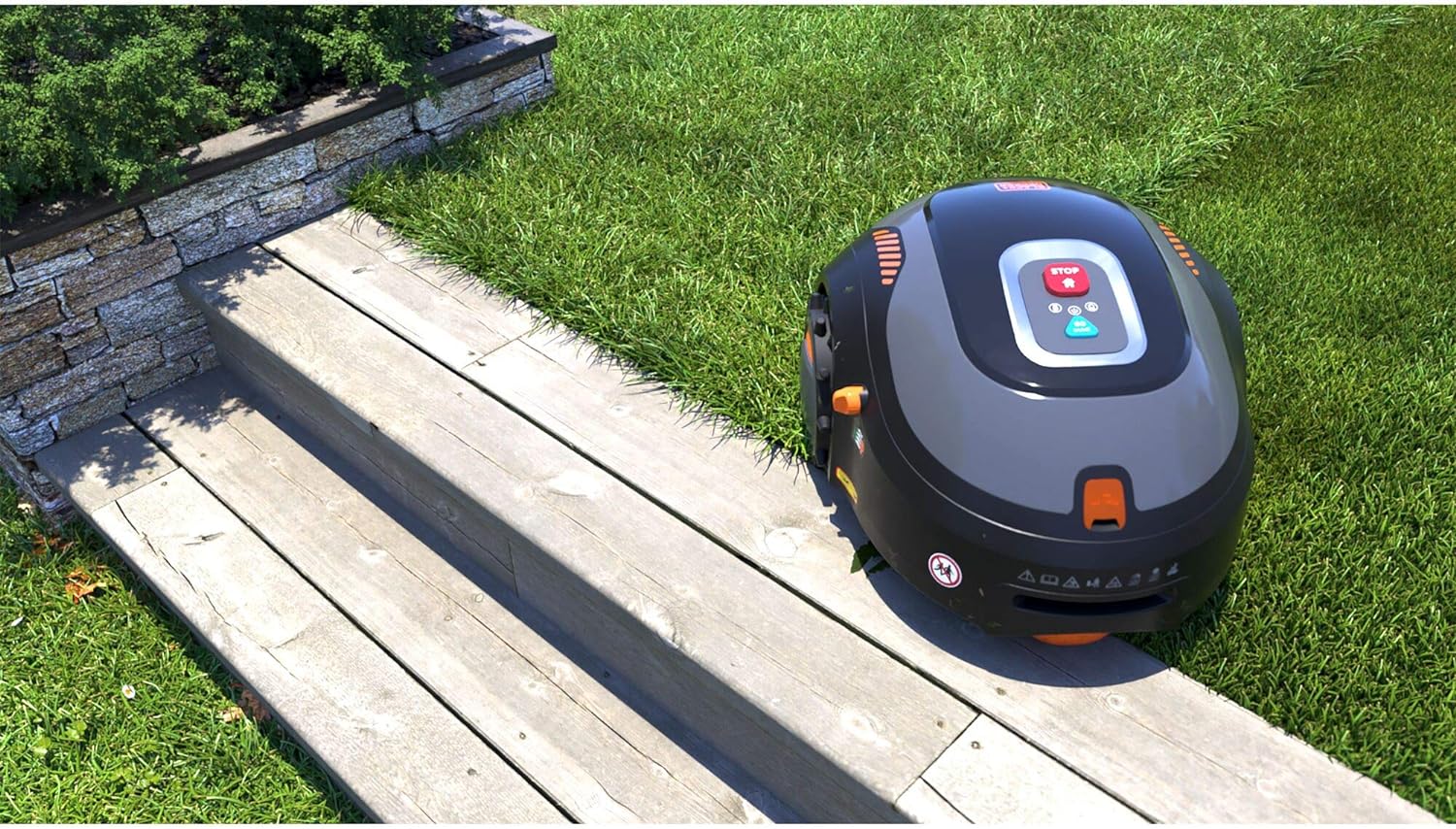 KOSILNICA ROBOTSKA 12V 4,3Ah DO 500m² 90minNAKLON 30%, Z UPRAVLJANJEM Bluetooth Black&Decker BCRMW121 - slika 3