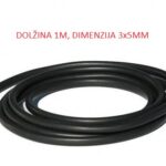 CEVKA BENCINA (ČRNA)  ZA MOTORNE NITNE KOSILNICE, DOLŽINA 1M, DIMENZIJA 3X5MM