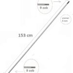 Pogonska jeklena palica 9 zob za nekatere bočne motorne nitne kosilnice (npr. Iskra)