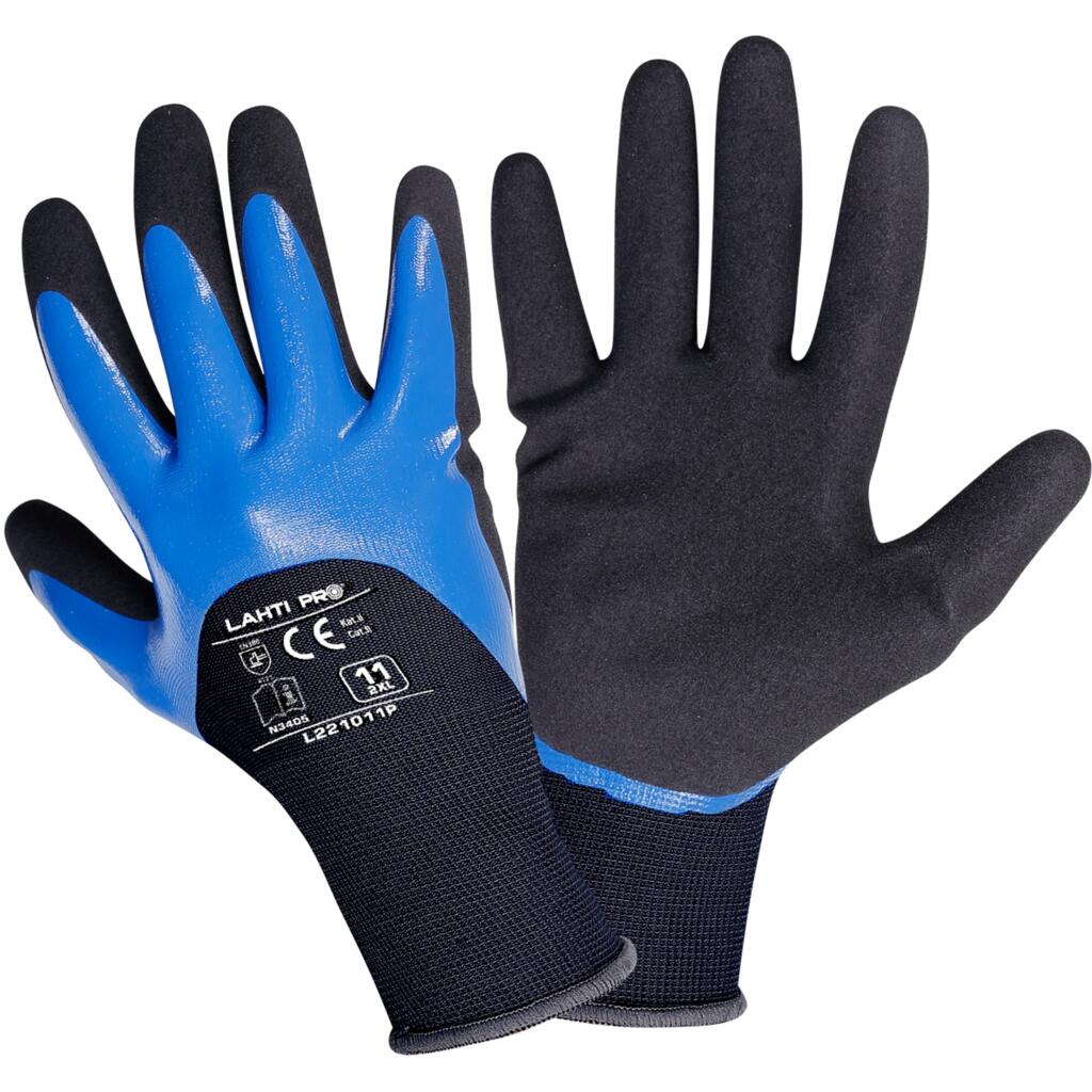 ROKAVICE L NITRILE ČRNO-MODRA PROFIX L221009K